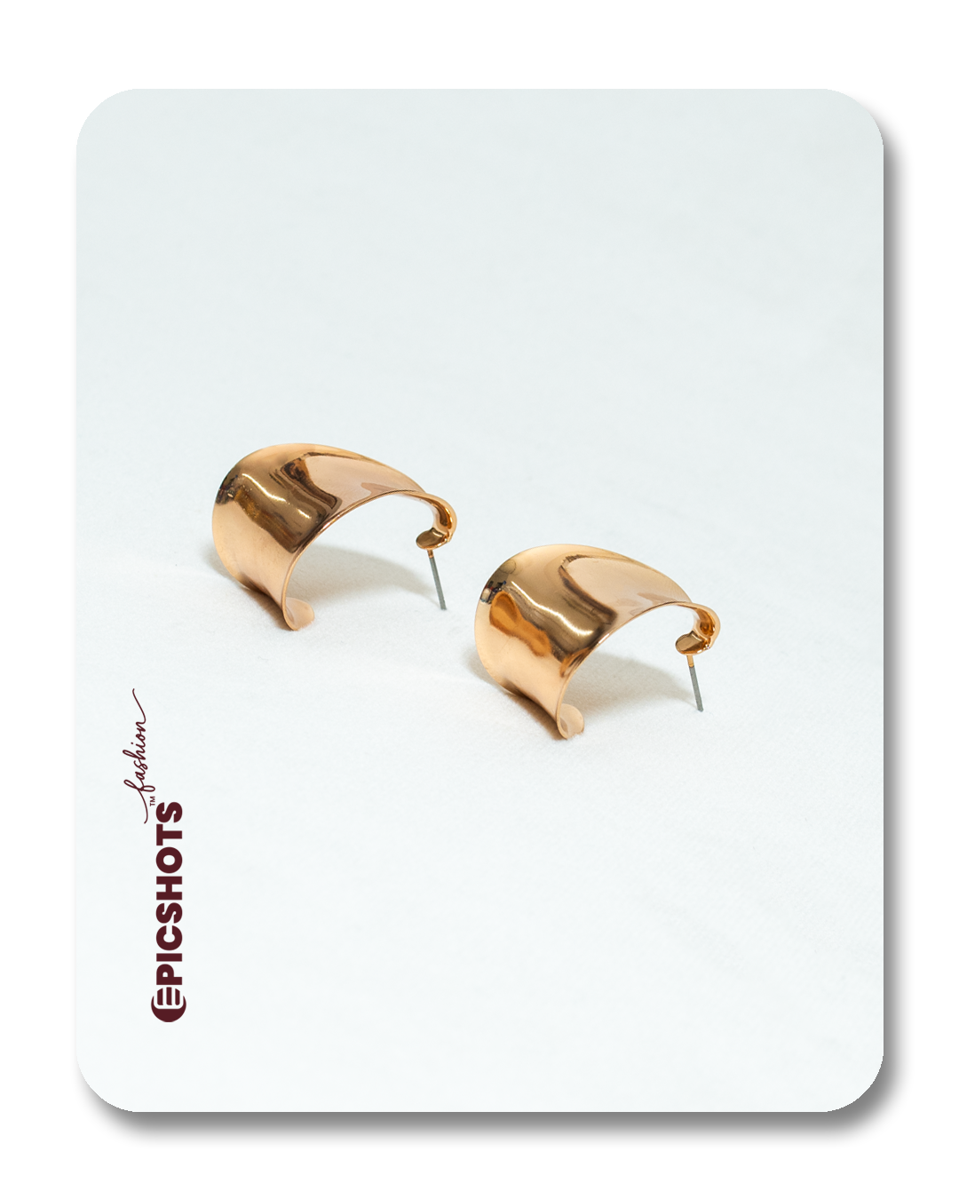 Chunky Gold-Plated Cuff Hoop Earrings – Modern Minimalist Statement Jewelry for Women