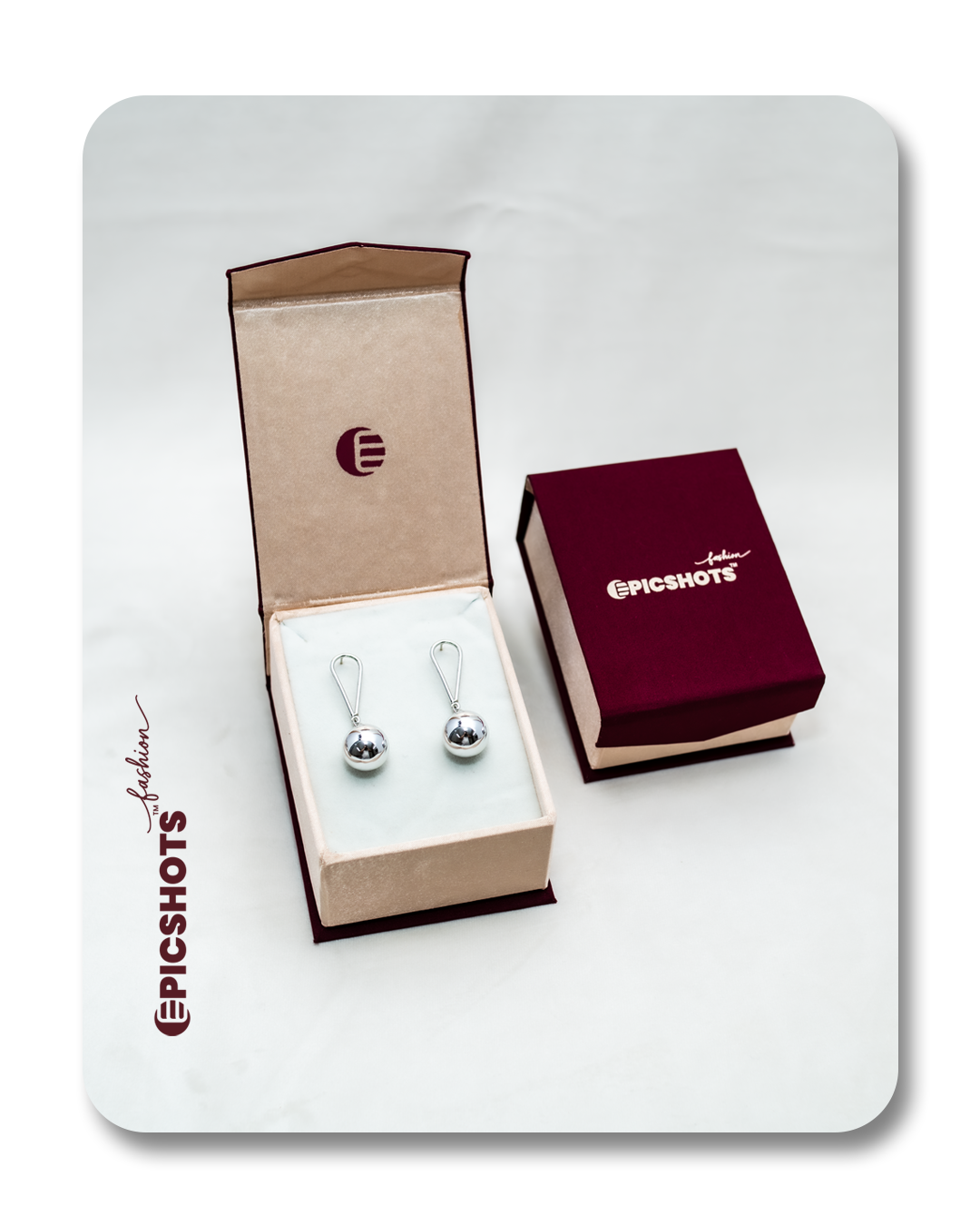 Minimalist Silver Ball Drop Earrings – Modern Teardrop Geometric Dangle for Women