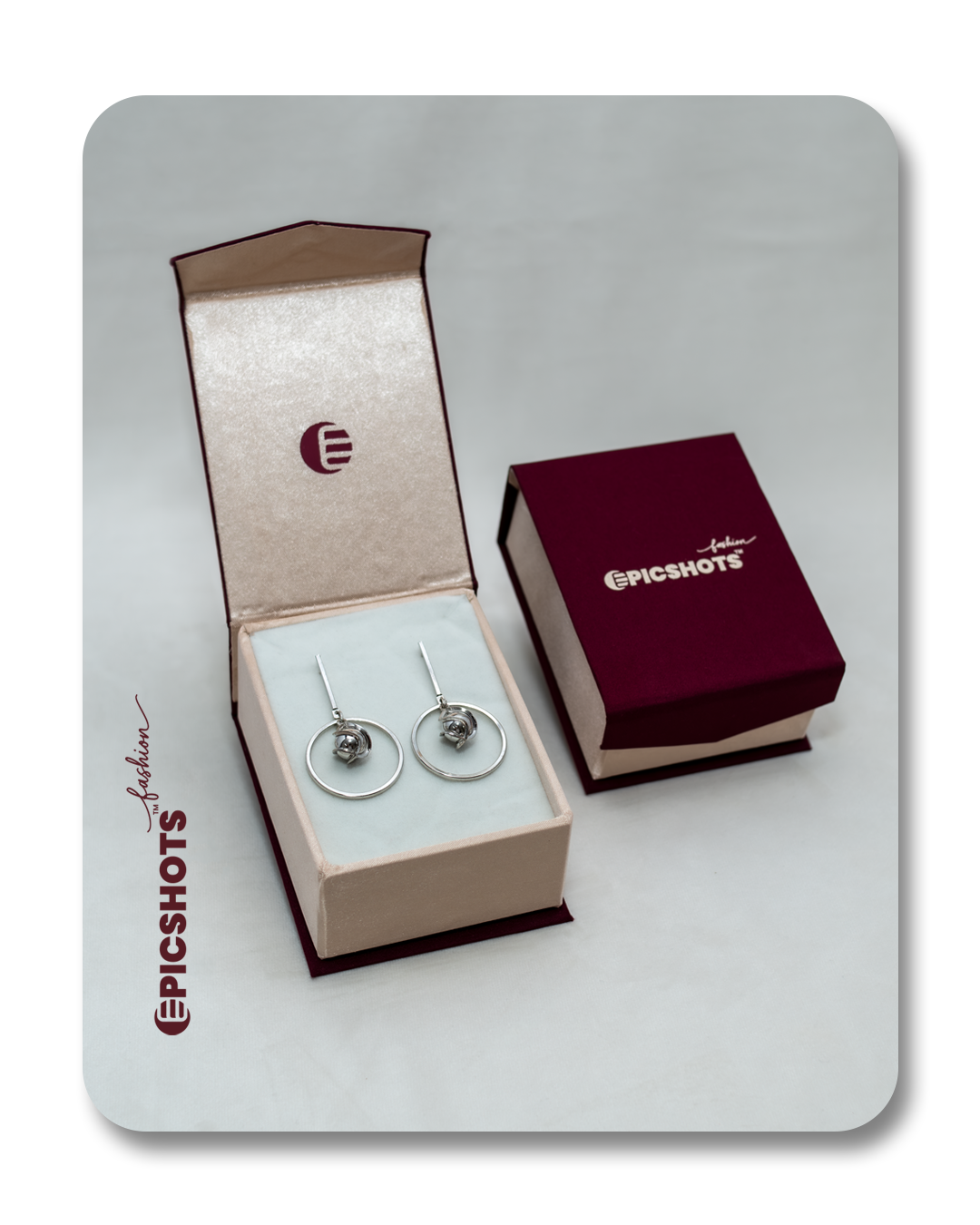 Elegant Silver Hoop Earrings with Pearl Cage – Modern Circle Drop Hoops for Women