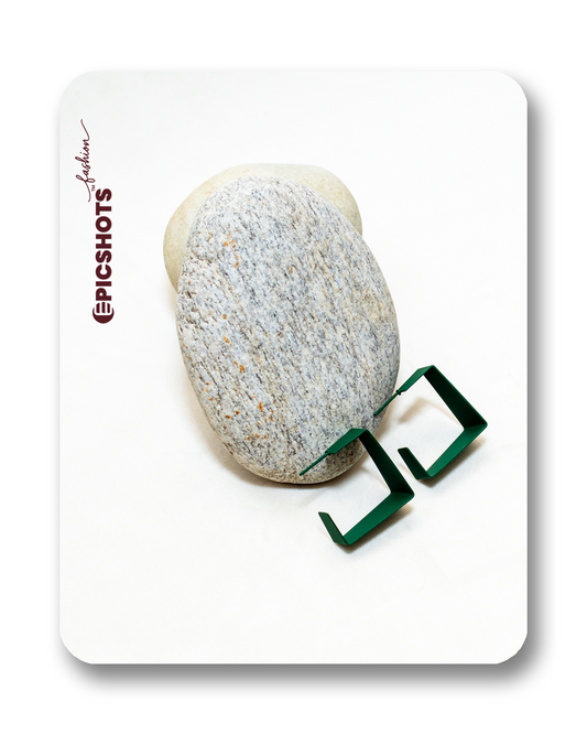 Green Geometric Square Hoop Earrings – Modern Statement Minimalist Jewelry for Women