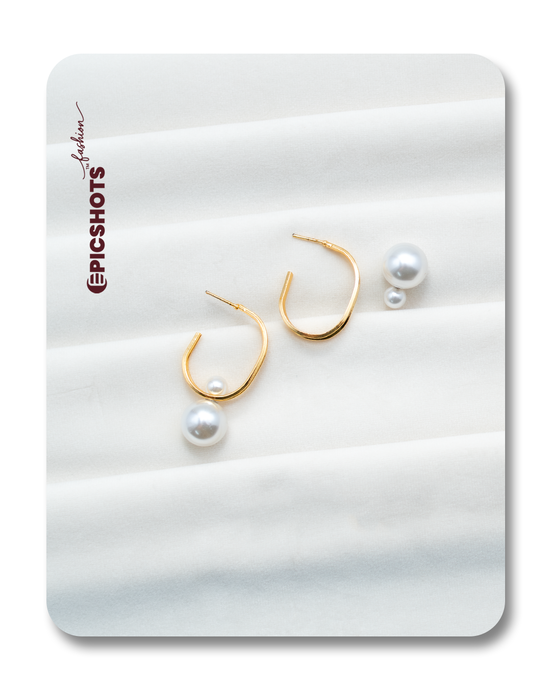Gold Open Hoop Pearl Earrings – Modern Designer Pearl Hoop Statement for Women