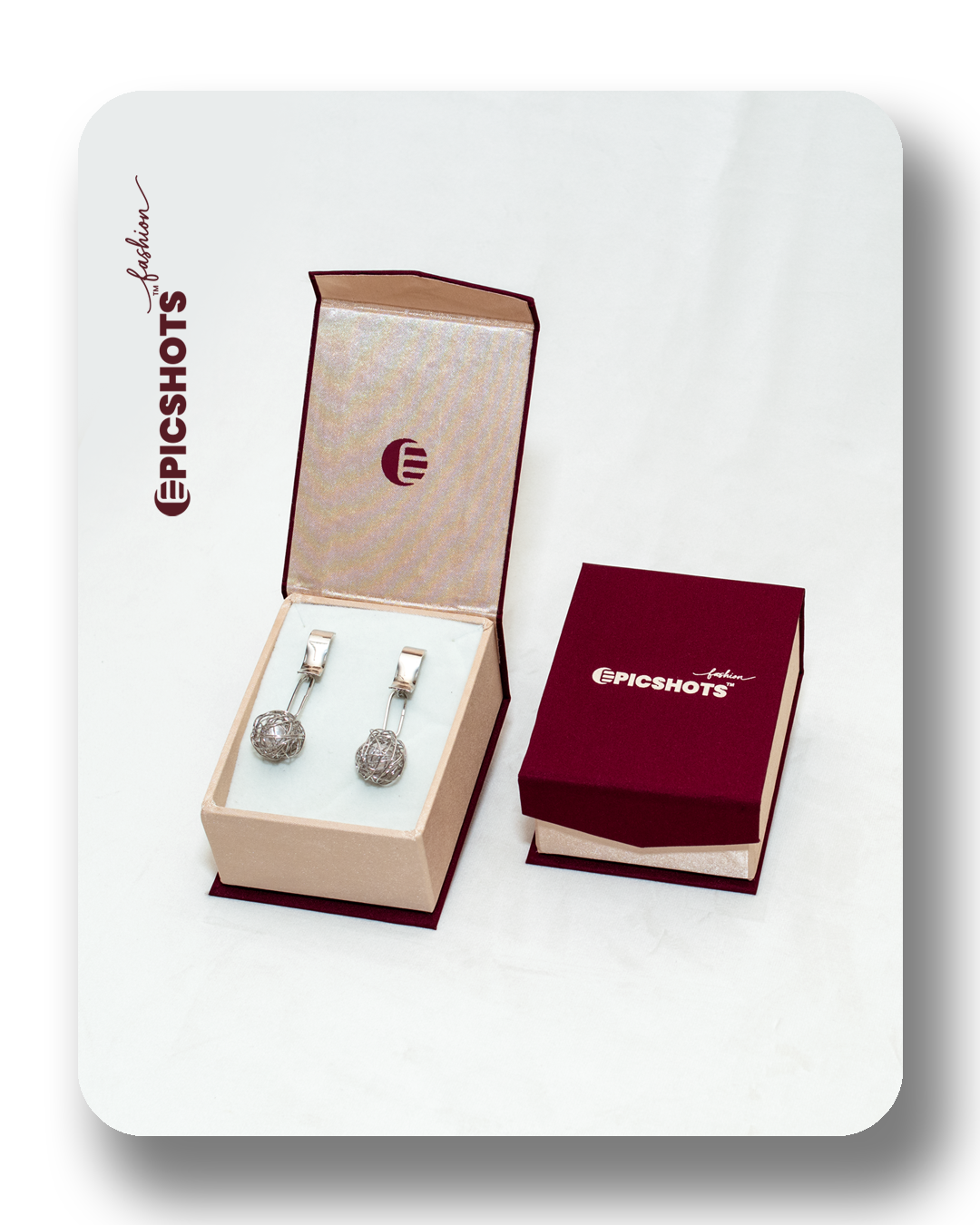 Silver Wire Orb Drop Earrings – Modern Geometric Statement Earrings for Women